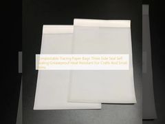 Compostable Tracing Paper Bags Three Side Seal Self Sealing Greaseproof Heat Resistant For Crafts And Small Items
