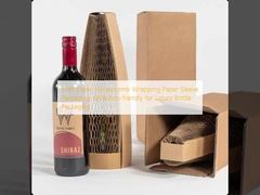 Kraft Paper Honeycomb Wrapping Paper Sleeve Packaging 100% Eco-friendly for Liquor Bottle Packaging