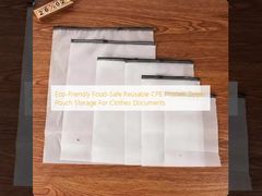 Eco-Friendly Food-Safe Reusable CPE Frosted Zipper Pouch Storage For Clothes Documents