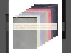 Lightweight Waterproof Resealable Multi-Colored CPE Zipper Bags for Home Office Travel Organization