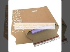 Printable Custom Side Gusset Cardboard Envelope Mailer Rigid Paper Mailing