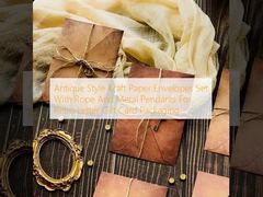 Vintage Kraft Envelopes Rope Pendant Custom